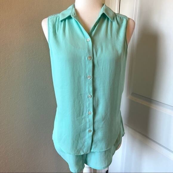 Anthropologie Maeve Layered Button Down Sleeves Blouse - Picture 1 of 8